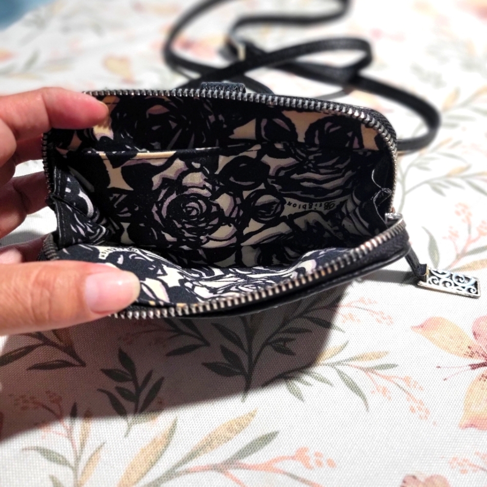 Black Studded Brighton Wallet W/shoulder Strap - Picture 5 of 10